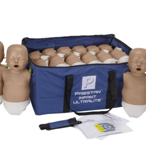 Manequim de RCP  Prestan Infant Ultralite com Feedback de RCP, Pacote com 12 (Pele Escura) [SKU: PR00024D]