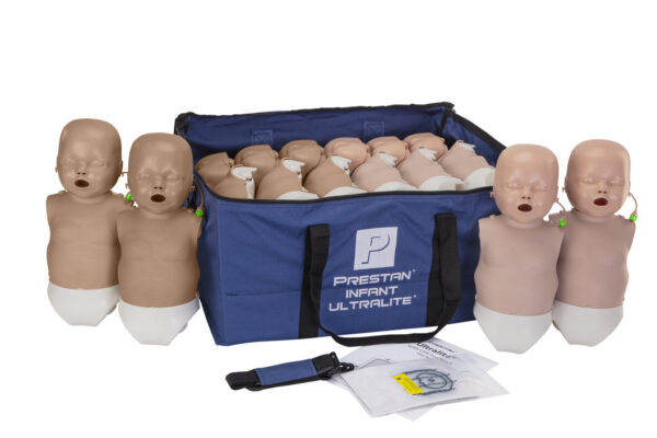 Manequim de RCP  Prestan Infant Ultralite com Feedback de RCP, Pacote com 12 (Pele Média) [SKU: PR00024M]