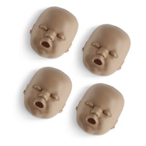 Prestan Professional Infant Manequim  Face Skin, 4-Pack (Pele Escura) [SKU: PR00113D]