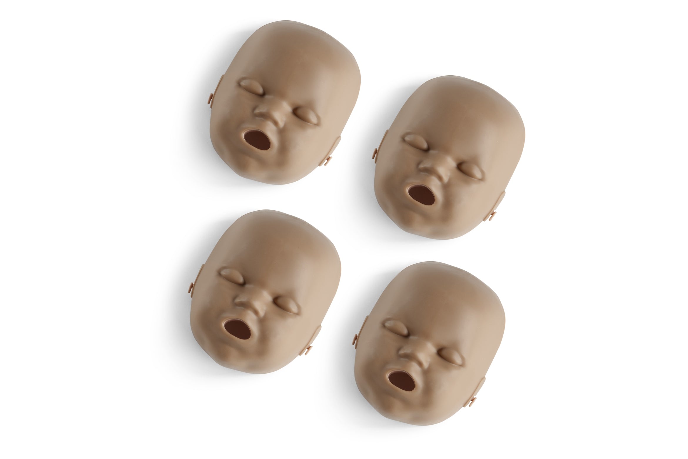 Prestan Professional Infant Manequim  Face Skin, 4-Pack (Pele Escura) [SKU: PR00113D]