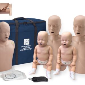 Pacote Familiar de Manquim Profissional Prestan com Empurrão de Mandíbula e Feedback de RCP (Pele Média) [SKU: PR00154M]