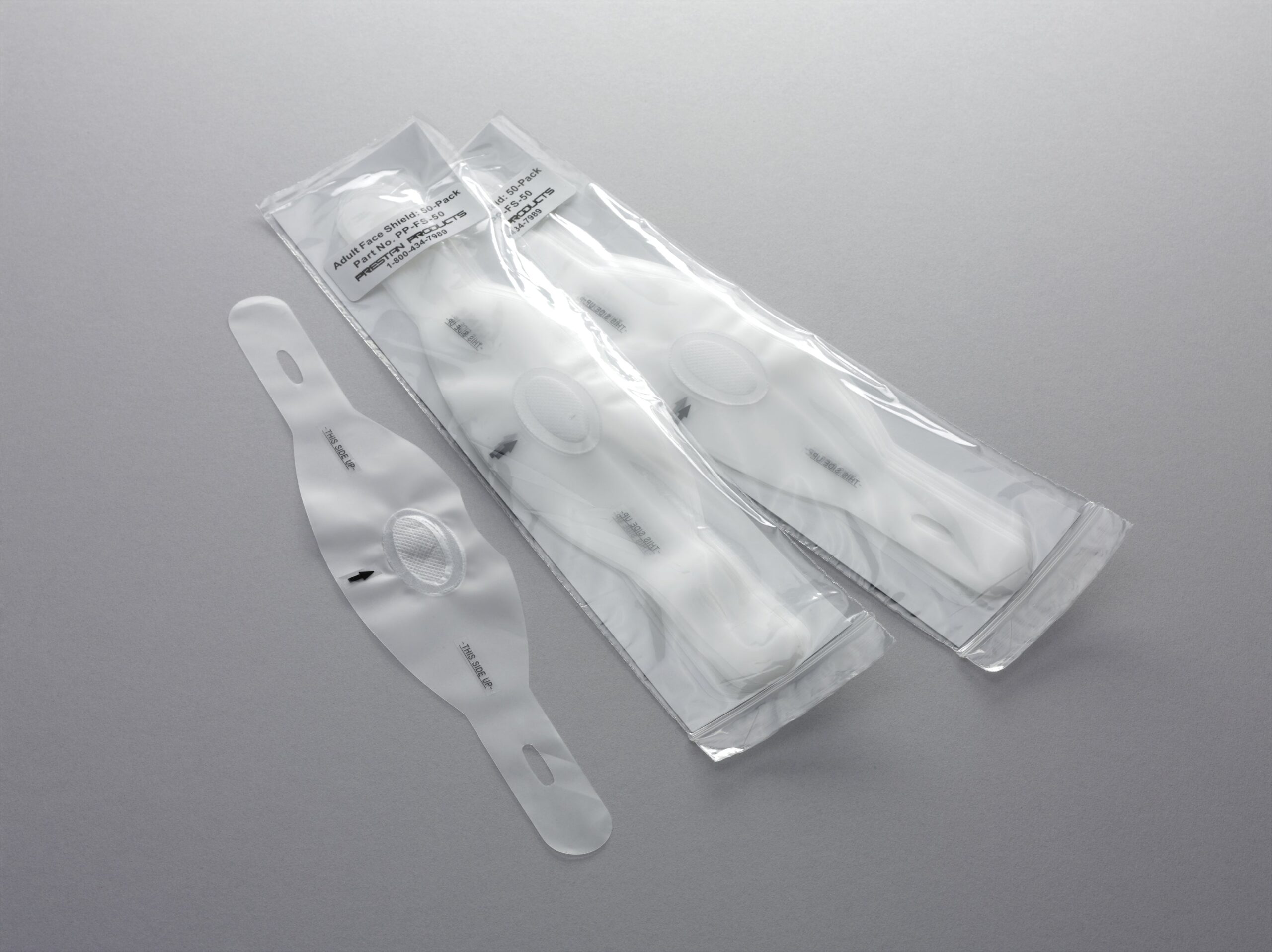 Protetores Faciais Profissionais Adultos Prestan, Pacote com 50 [SKU: PR00064]