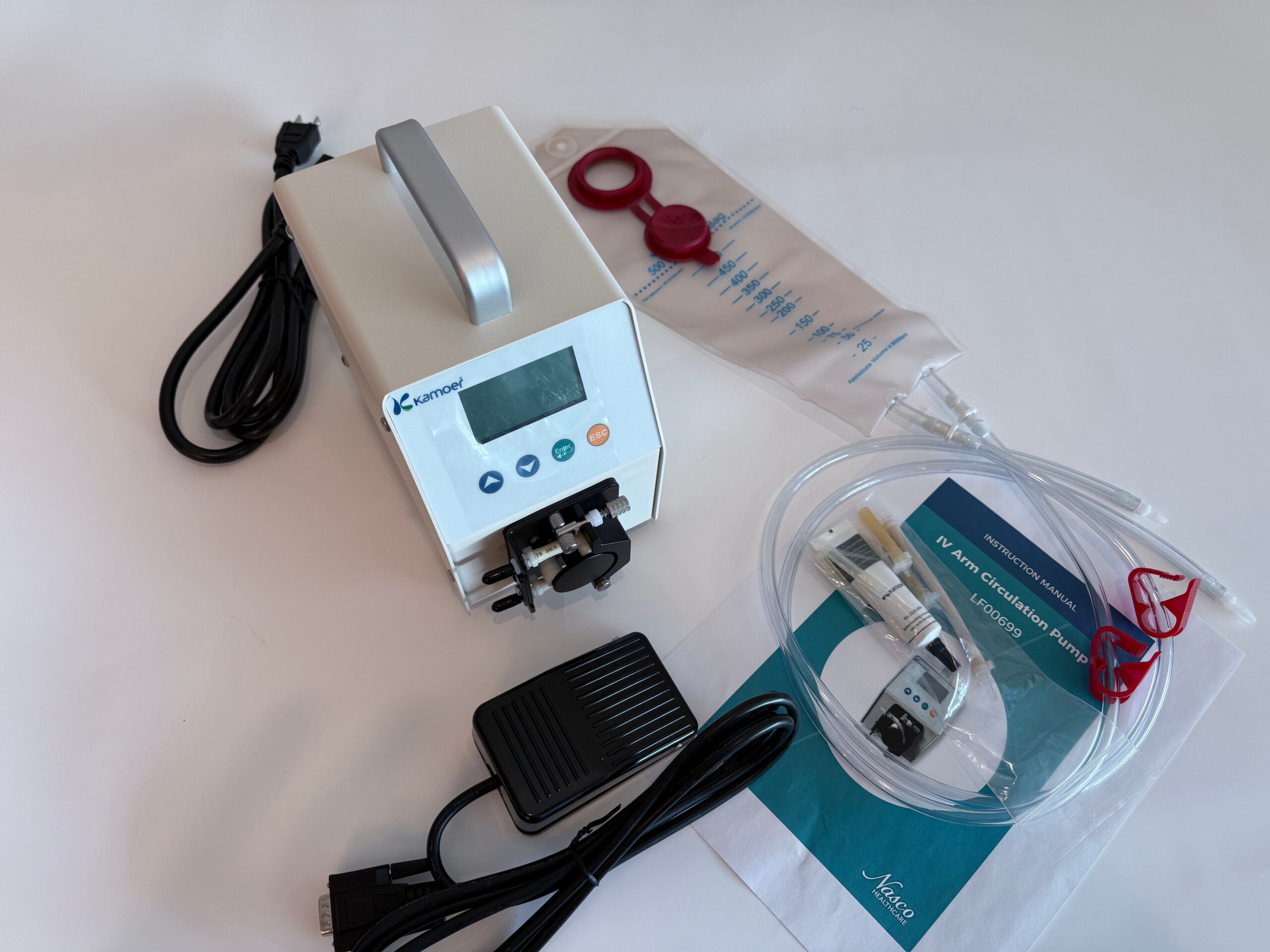 Bolsa de fornecimento de fluido de reposição Life/form® 500 ml para bomba de circulação de braço IV