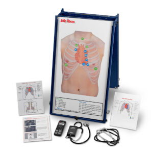 Placa prática de auscultação anterior Life/form® com estojo e SmartScope [SKU: LF01192]