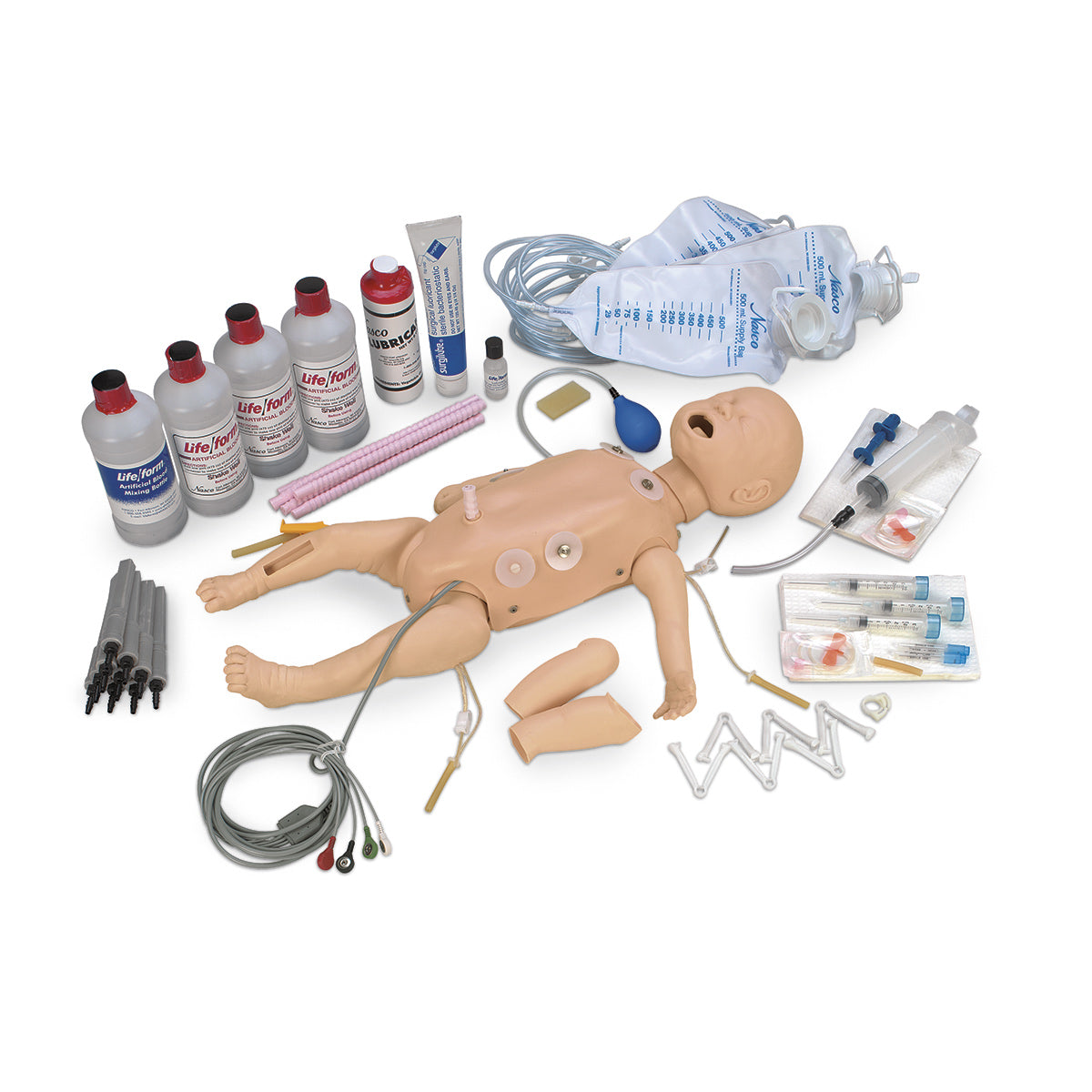 Manequim infantil completo Life/form® Deluxe CRiSis com simuladores de ECG interativos [SKU: LF03718]