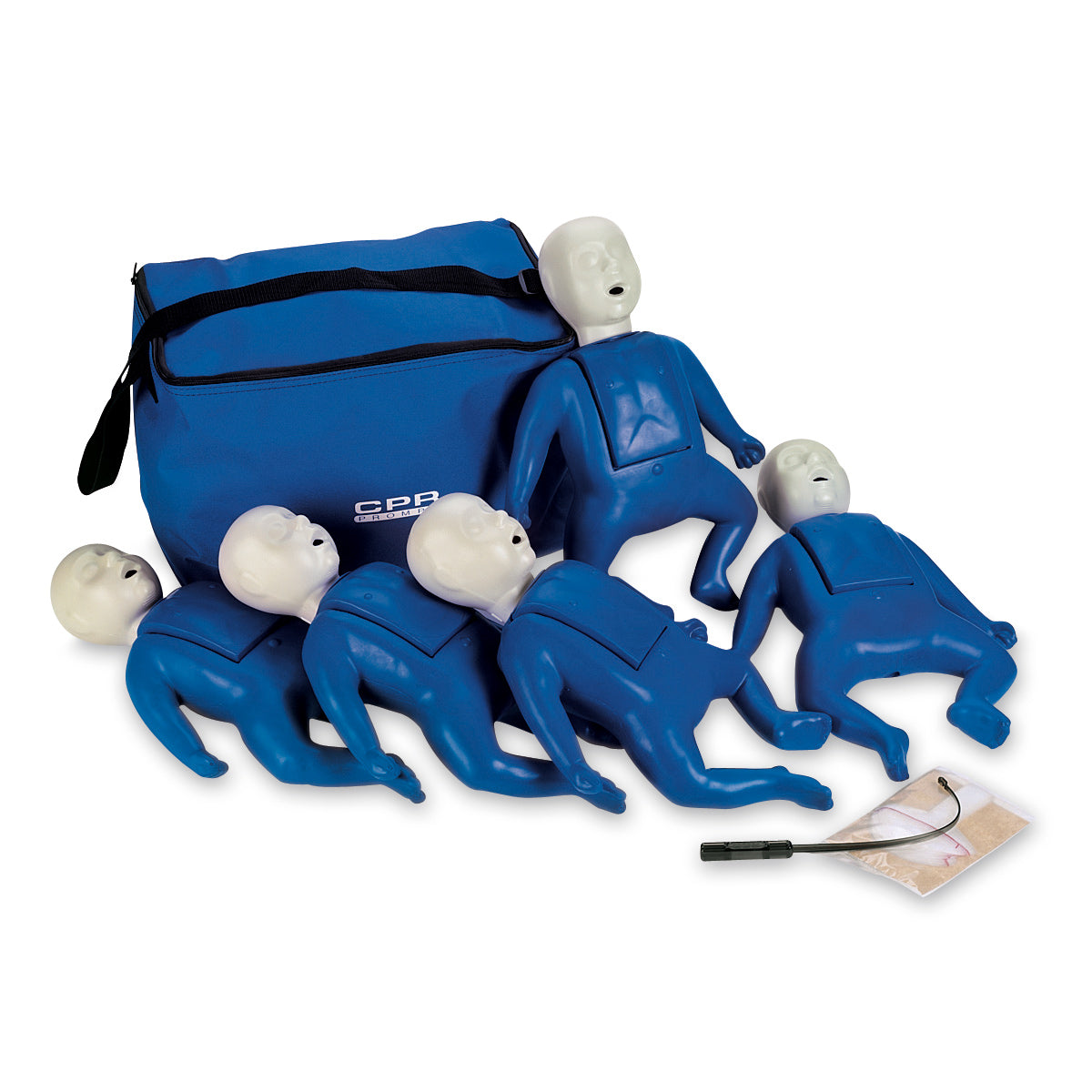 Manequim de treinamento e prática CPR Prompt® - TPAK 50 infantil, pacote com 5, azul [SKU: LF06050]