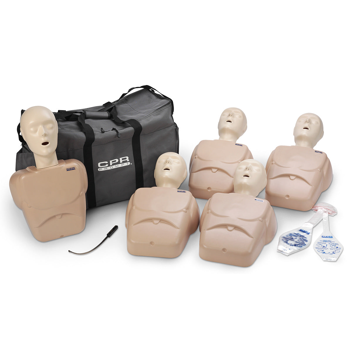 Pacote de treinamento CPR Prompt® TPAK 100 adulto/criança - 5 manequins bronzeados [SKU: LF06102]
