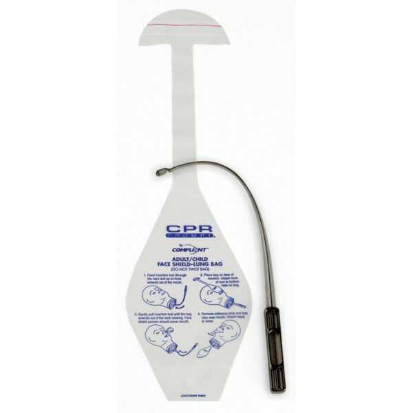 Protetor Facial/Bolsas de Pulmão CPR Prompt®, Adulto/Criança, Pacote com 100 [SKU: LF06208]