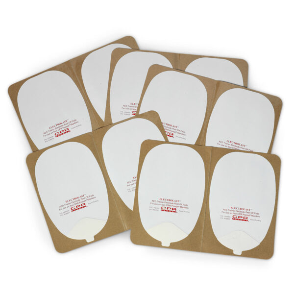 Almofadas removíveis de eletrodo “Skin” ElectroLast AED Trainer – Estilo Heartstream
