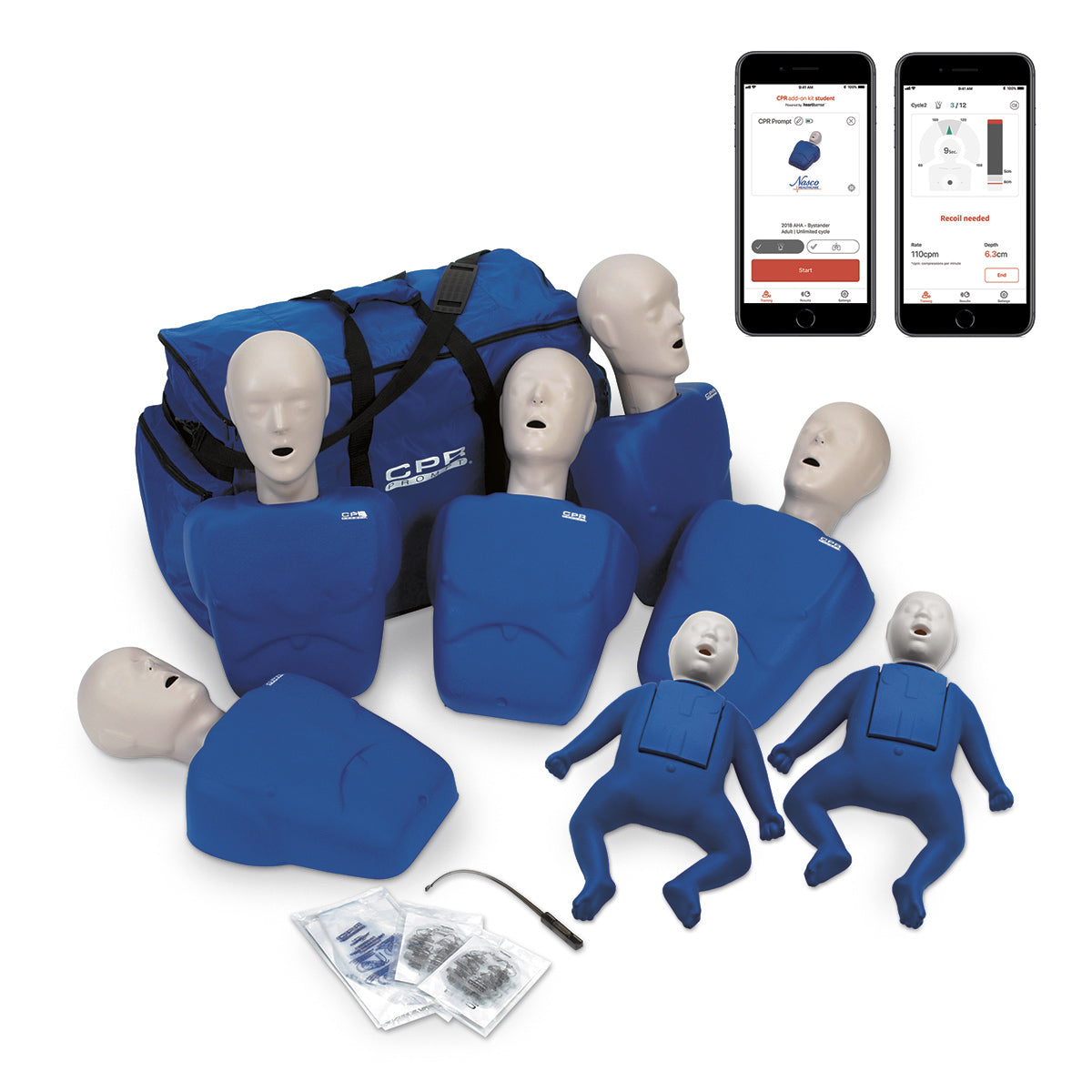 CPR Prompt® Plus Complete TPAK700 7-Pack alimentado por Heartisense® - Azul [SKU: LF06700 A]