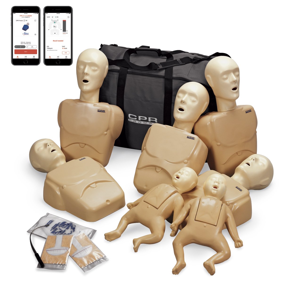 CPR Prompt® Plus Complete TPAK700 7-Pack desenvolvido por Heartisense® - Tan [SKU: LF06702 A]