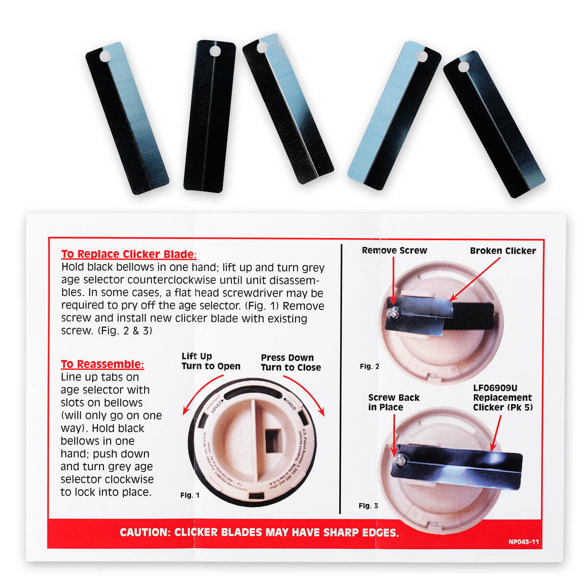 Substituição do fole clicker