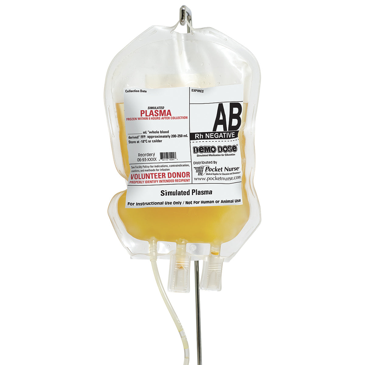 Demo Dose® Simulado de Plasma Fresco Congelado (FFP) - AB Rh Negativo [SKU: PN01020]