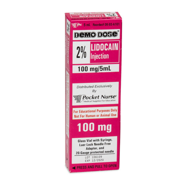 PN01172-main_f3a126ec-96e5-4bed-82c3-6c75139a4532 Demo Dose® Medicamento Simulado de Emergência - Lidocaína - 5 ml