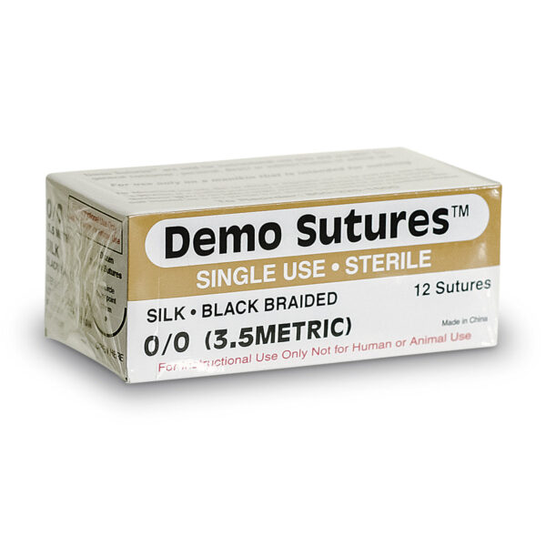 Suturas de demonstração – Tamanho 0/0 com agulha de corte curva de 1/2 círculo (19 mm)