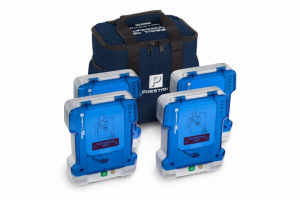 Treinador AED Profissional Prestan PLUS com Módulo em Inglês/Francês, Pacote com 4 [SKU: PR00057]