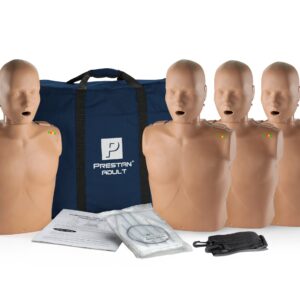 Manequim de RCP  Profissional Adulto Prestan com Feedback de RCP, Pacote com 4 (Pele Escura) [SKU: PR00010D]