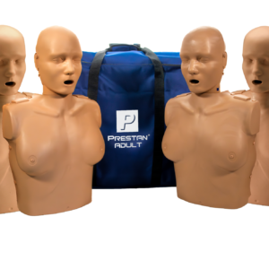 Manequim de RCP  Profissional Adulto e Feminino PRESTAN com Feedback de RCP, Pacote com 4 (Pele Escura) [SKU: PR00161D]