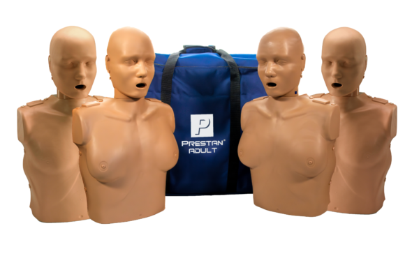Manequim de RCP  Profissional Adulto e Feminino PRESTAN com Feedback de RCP, Pacote com 4 (Pele Escura) [SKU: PR00161D]