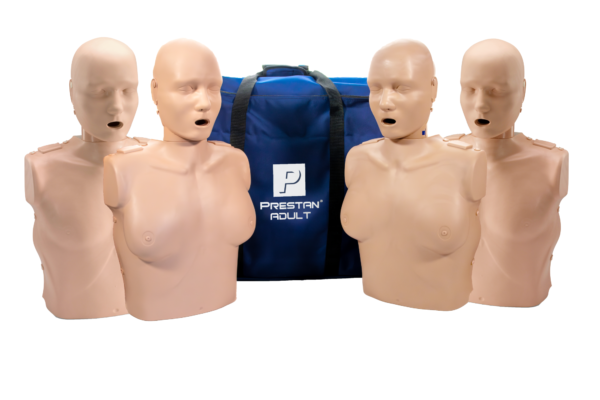 Manequim de RCP  Profissional Adulto e Feminino PRESTAN com Feedback de RCP, Pacote com 4 (Pele Média) [SKU: PR00161M]