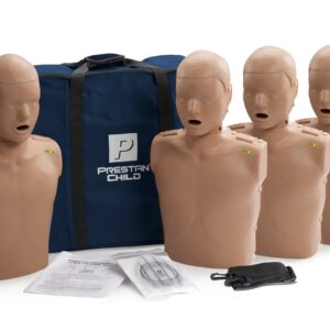 Manequim de RCP  Infantil Profissional Prestan com Feedback de RCP, Pacote com 4 (Pele Escura) [SKU: PR00036D]