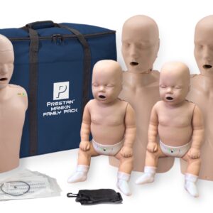 Pacote Familiar de Manikin Profissional Prestan com Feedback de RCP (Pele Média) [SKU: PR00017M]
