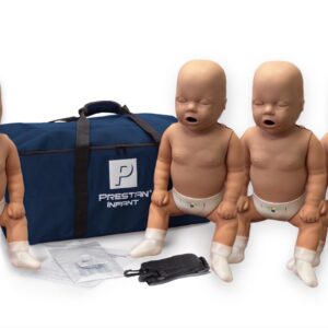 Manequim de RCP  Infantil Profissional Prestan com Feedback de RCP, Pacote com 4 (Pele Escura) [SKU: PR00022D]