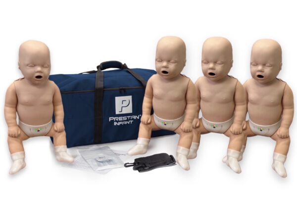 Manequim de RCP  Infantil Profissional Prestan com Feedback de RCP, Pacote com 4 (Pele Média) [SKU: PR00022M]