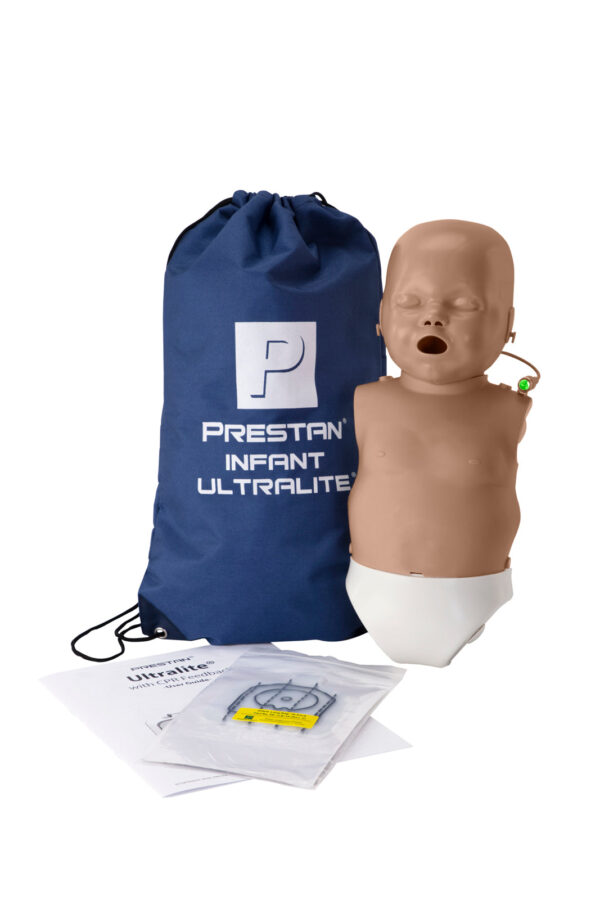 Manequim de RCP  Infantil Ultralite Prestan com Feedback de RCP, Único (Pele Escura) [SKU: PR00044D]