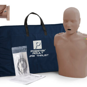 Manequim de RCP  Adulto Prestan Professional com Empurrão de Mandíbula e Feedback de RCP (Pele Escura) [SKU: PR00037D]