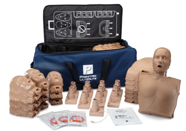 Manequim de RCP  Prestan Ultralite com Feedback de RCP, Pacote com 12 (Pele Escura) [SKU: PR00041D]