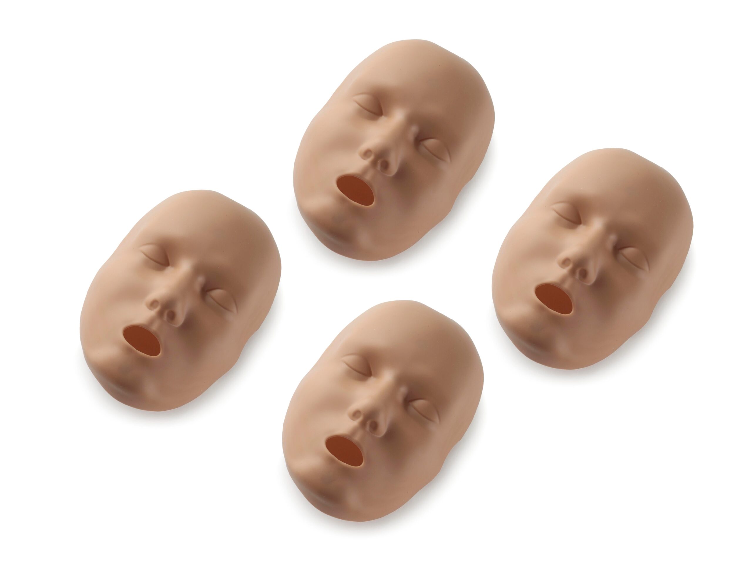 'Prestan Professional Adult Manikin Face Skin, 4-Pack (Pele Escura) [SKU: PR00095D]'