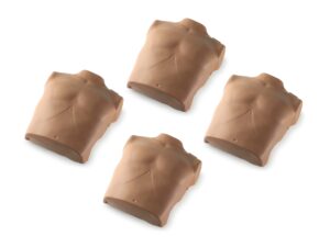 Prestan Professional Adult Manikin Torso Skin, 4-Pack (Pele Escura) [SKU: PR00101D]