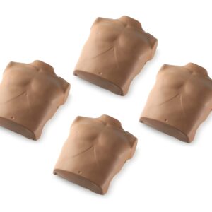 Prestan Professional Adult Manikin Torso Skin, 4-Pack (Pele Escura) [SKU: PR00101D]