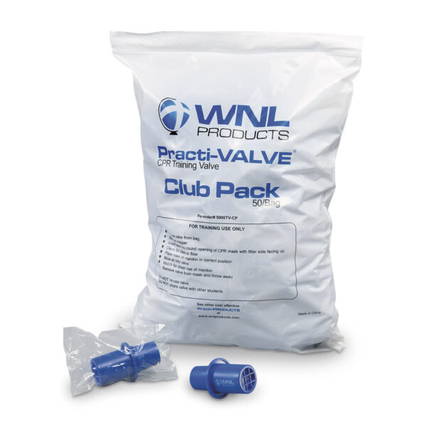 Válvulas de treinamento de RCP Practi-VALVE®, bolsa com 50
